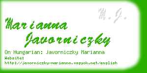 marianna javorniczky business card